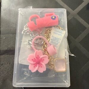 Pink Tumbler  Floral Accessories